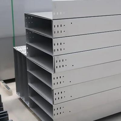 Steel Non Ventilated Solid Bottom Cable Tray Galvanized Finish For Effective Cable Organization