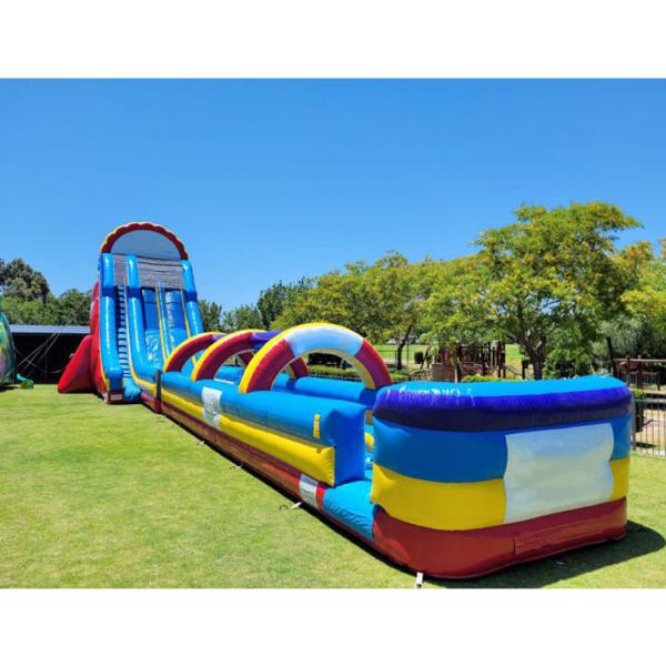 28ft Manufacturer Magic Large Blue Crush Running Bouncy Games Inflatable Water Slide