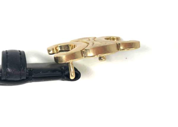 Women Black  2.5cm Genuine Leather Waist Belts For Jeans