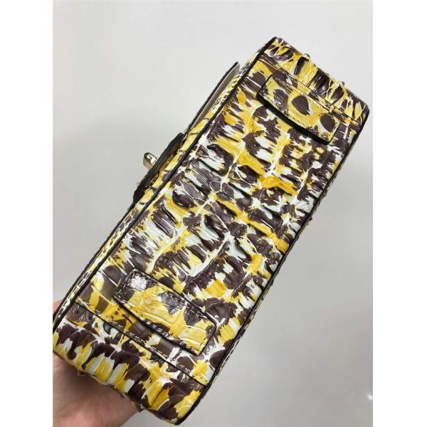 Authentic Crocodile Skin Women Flap Bag Genuine Alligator Leather Lady Colorful Chain Purse Female Single Shoulder Bag