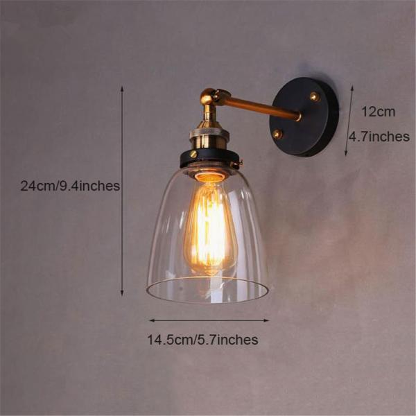 Antigue Glass Lampshade Vintage Wall lamps light Home led wall lights sconce (WH-VR-109)