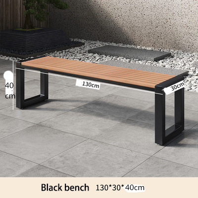 Plastic-Wood Table for Leisure Outdoor Patio Furniture Bench Coffee Table Combination