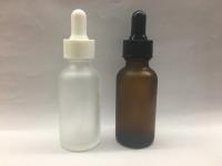 O conta-gotas de vidro redondo de 30ml 60ml engarrafa o tamanho 20mm Amber Color do pescoço