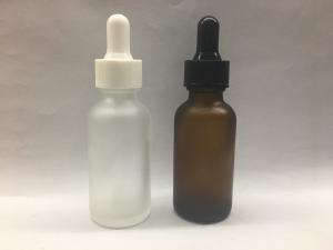 O conta-gotas de vidro redondo de 30ml 60ml engarrafa o tamanho 20mm Amber Color