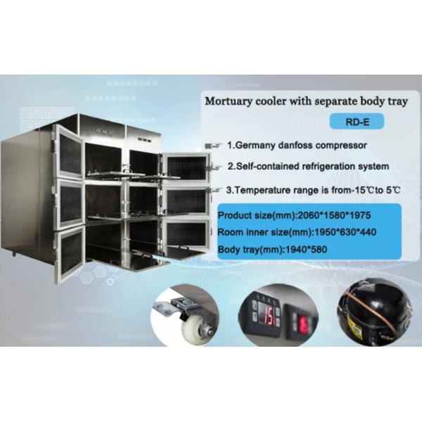 ROUNDFIN morgue six body mortuary refrigerator/6 corpse morgue freezer for sale