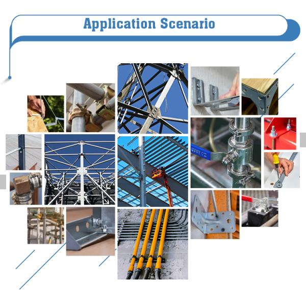 Противовибрационные зажимы для труб Обработка поверхности Цинковая облицовка 102x102x6 мм