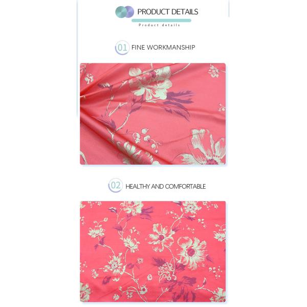 Anti Odor 100% Polyester Mattress Fabric Gold Powder Printing Warp Knitted