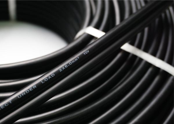 Revestimento solar do cabo 4mm2 1800V OD 12,5 da C.C. da cor preta/6.0mm XLPE
