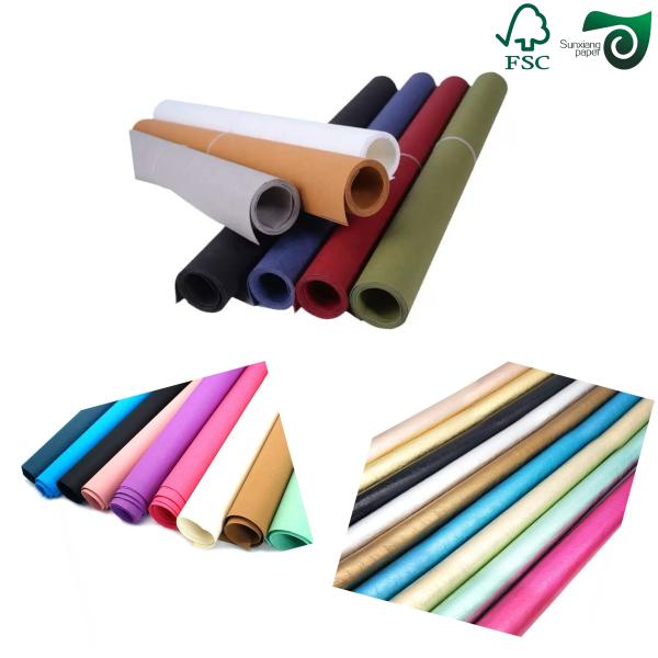 FSC A3 A4 Tamaño Relieve de papel de gaffered 160gsm 230gsm cartón de papel Kraft de varios colores