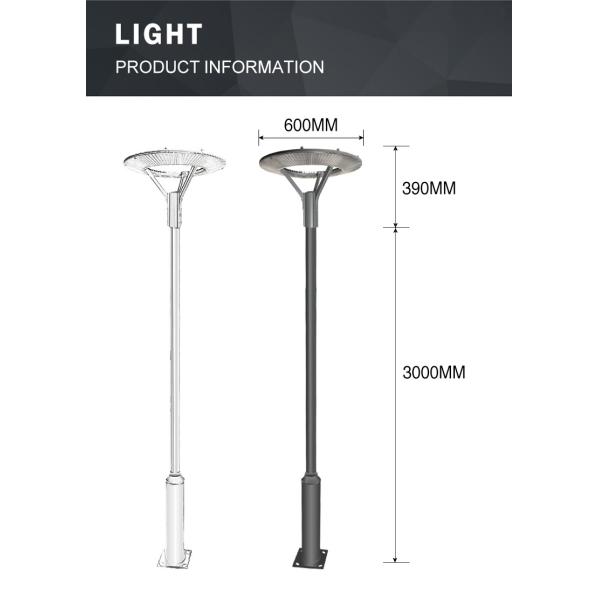 Lámpara 30W 3000-6000K IP65 600*600*390M M 5KG 140-76M M los 3-6M del jardín