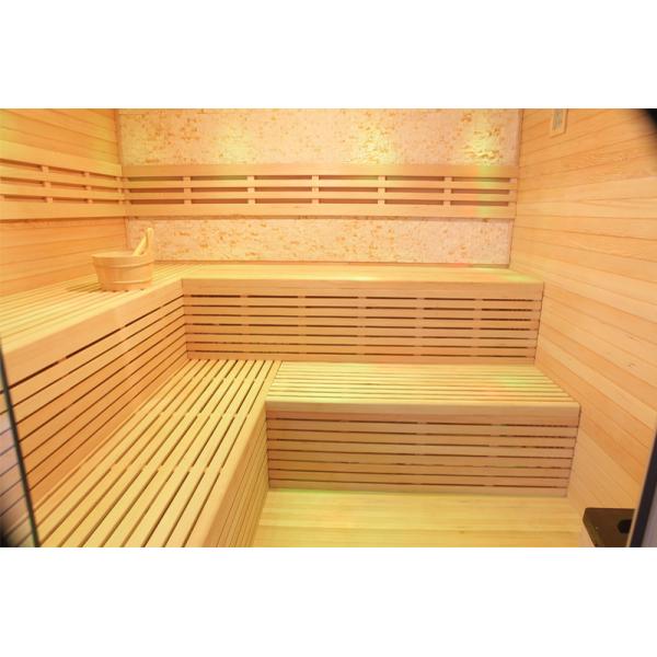 Indoor Dry Steam Sauna Room Full Body Detox Sauna Cabin With Stove Heater