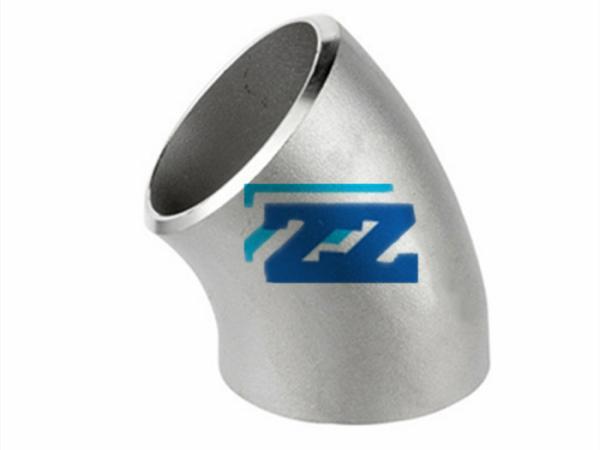 45 Degree Stainless Steel Pipe Elbow , Stainless Butt Weld Fittings 16  SCH80S ASTM A403 WP316L ASME B36 19
