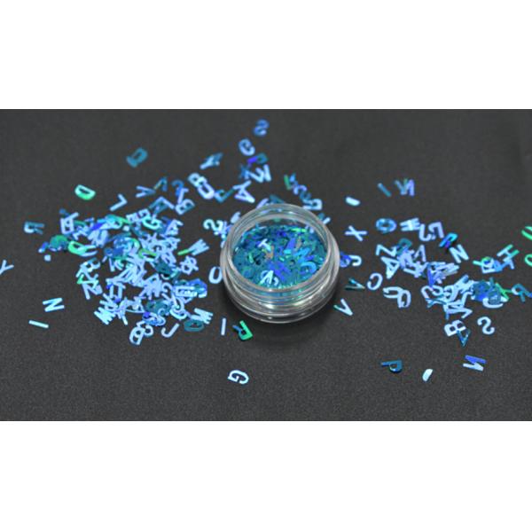 Excellent Nail Art Effect Poly Holographic Chunky Glitter Letter Shape Glitter Mix for Crafts within 365 Colors