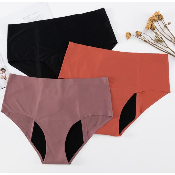 Санитарные многоразовые Knickers трусов периода плюс размер 4 слоя безшовного высокой талии течебезопасное