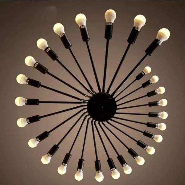 Black staircase shape vintage spiral wrought iron hotel chandelier(WH-CI-157)