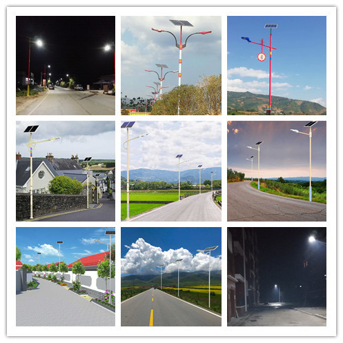 100W 120W Solar Powered Street Lights Outdoor Alloy Aluminum High Light Efficiency