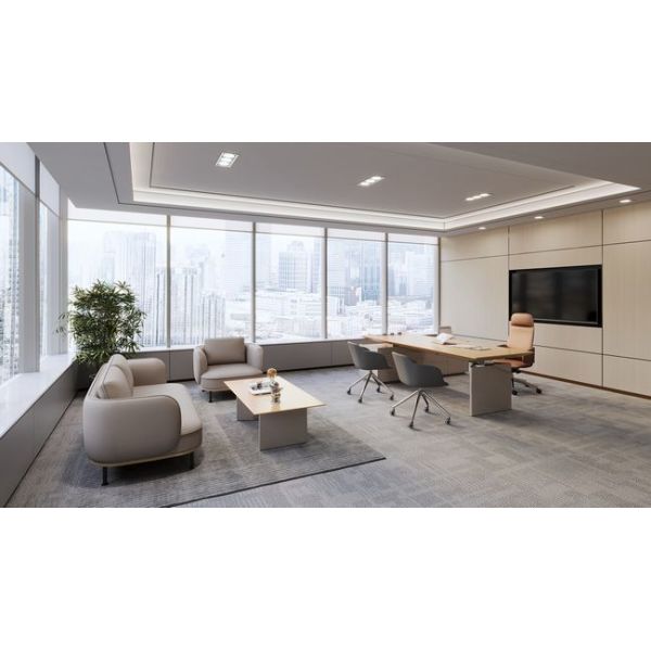 Yellow Modern Commercial Sofa Stable Rounded Single Sofa Armchair With Wood Base