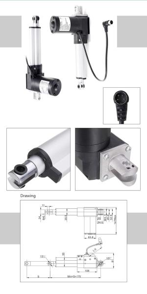 Electric putter 12V 24V 500N 1000N 2500N linear actuator window opener actuator 50mm-600mm Linear actuator