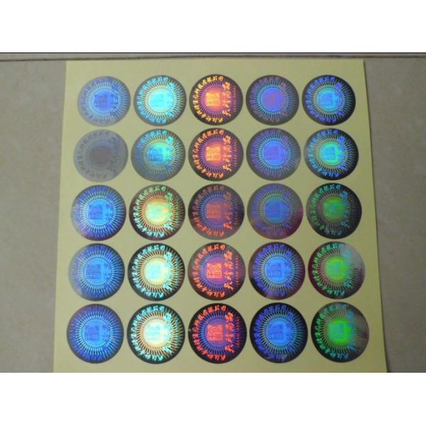 Customized Shape Security Hologram Sticker Embossing Crafts