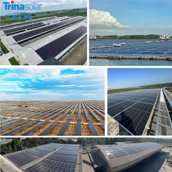 TTrina Solar Panels 560Watt 570W 580W Half-Cell Bifacial Double Glass PV Modules
