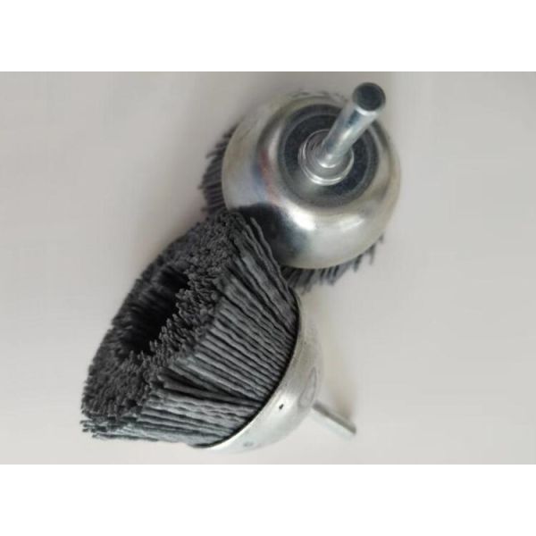 65mm Diameter Nylon Filament Abrasive Cup Brush With Shank Applied for Deburring