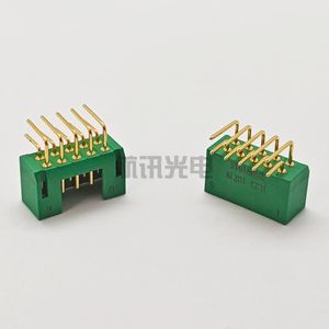 Jl23-10zjw 10-Pin Right-Angle PCB Socket Rectangular Aviation Connector for Industrial Control.