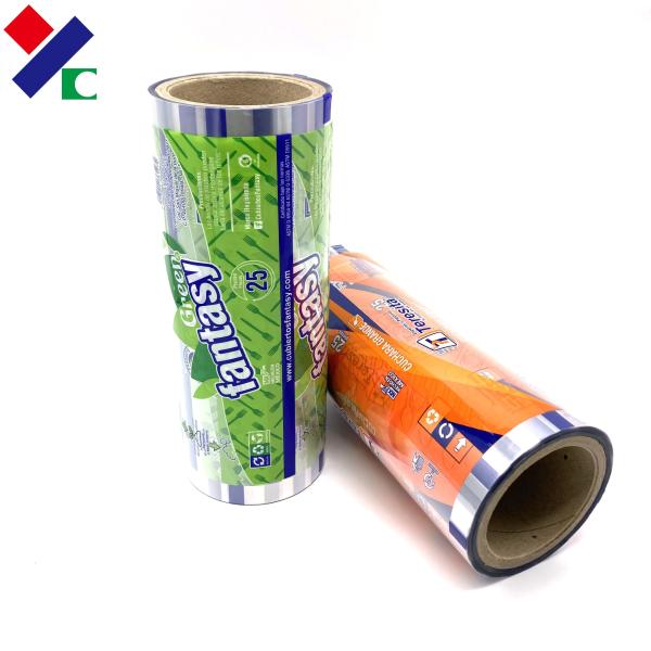 Tea Coffee Sachet Film Roll Packaging Foil Materials Easy Tear Notches