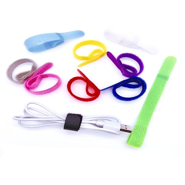 DANSKY Customized Size P-type Cable Tie Nylon Self-adhesive Ties Hook and Loop Fasteners for Cellphone Usb Data Wire Ear Phone