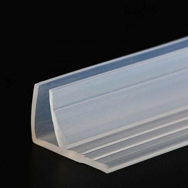 Comprimento personalizável 2M/PC ou 2,5M/PC Fecho de vidro de PVC em forma de F para porta de banho