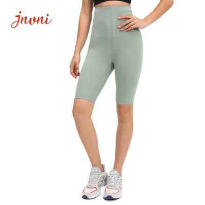 Short alto do Gym da prova da ocupa do exercício da cintura das mulheres do short do exercício do espartilho