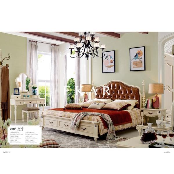 Classic White Furniture Bedroom Wooden Dressing Table