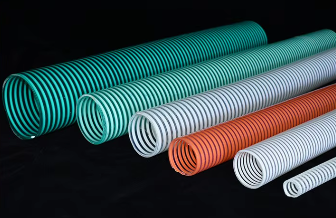 Heavy-duty flexible PVC spiral rib reinforced hose industrial water pump grain sewage vacuum suction hose