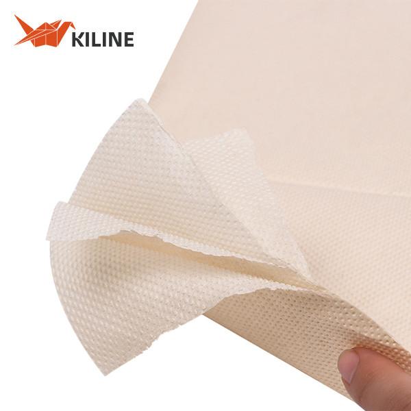 Papier de nettoyage industriel de pâte vierge en fibres longues sur mesure 18 gm × 4 pli