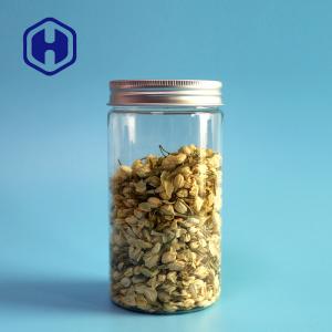 Круглый прямой опарник прозрачной пластмассы закусок 70mm с алюминиевой крышкой 490ml