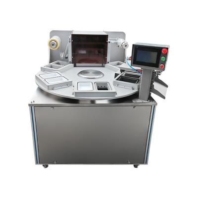 Rotating Style Commercial Gas Flushing Food Sealing Packing Machine With 6 Trays