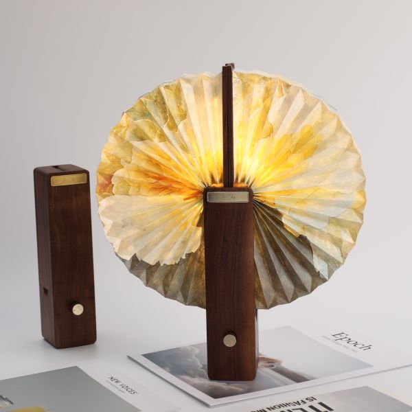 Walnut Magnetic Foldable Paper Night Lamp Light Butterfly For Museum Store ODM