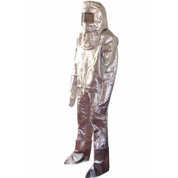 2800G Firefighter Protective Suit Acrylic Fibre Aluminium Finish Acid Resistant