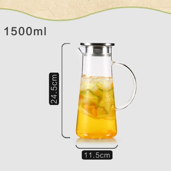 Не токсический Карафе воды спальни, кувшин охлаждает/горячая воды воздухонепроницаемый стеклянный