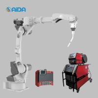 Robô de soldadura por arco de 6 eixos 1800 mm comprimento do braço com fonte de energia de soldadura Megmeet