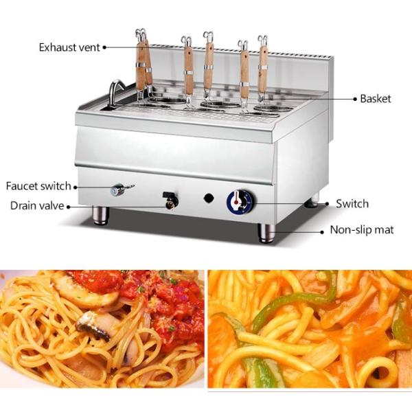 SS 304 LPG 2800Pa 1kg/H Heavy Duty Kitchen Equipment