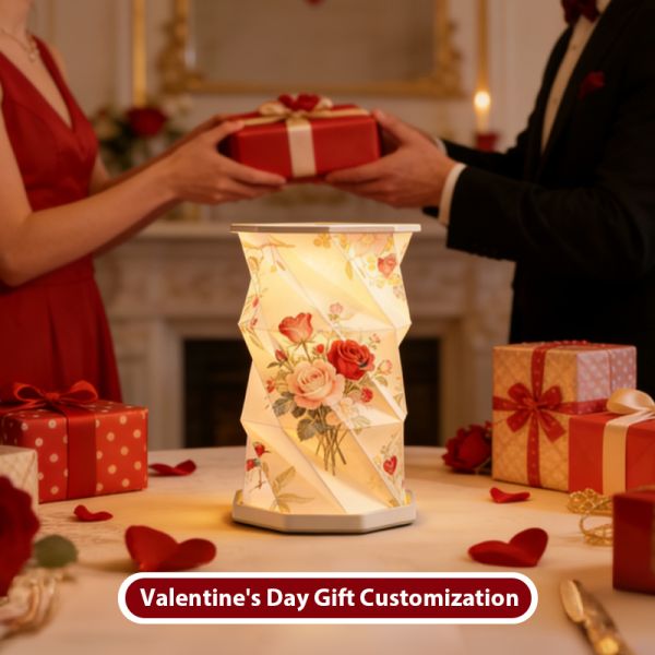 Personalised 5V White Folding Paper Lamp Promotional Gift Floor Standing