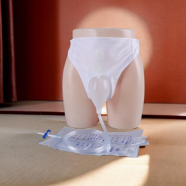 2000 Ml Adult Disposable Leg Drainage Male Urine Bag with Stand and 3 Years Shelf Life
