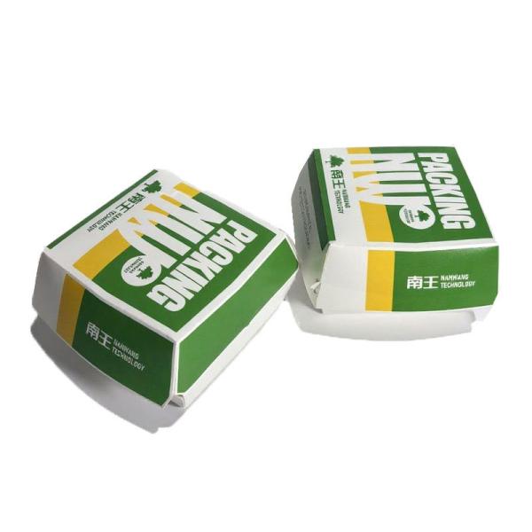 Disposable Kraft Paper Hamburger Container Custom Disposable Burger Packing Box
