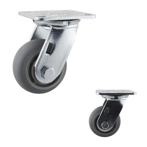 Твердый рицинус шарнирного соединения 4 дюймов 440LBS резиновый катит молчаливую защиту пола