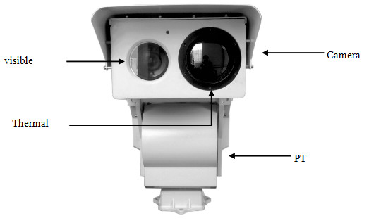 FCC  Grade Thermal Camera For Border Security , White Infrared Thermal Camera