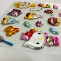 Autocollant rempli gonflé Sanrio de 3d Kawaii de bande dessinée mignonne faite sur commande de mousse pour des enfants