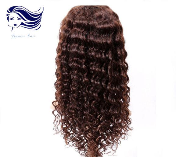 Perucas completas profundas do laço do cabelo humano da onda 100 com cabelo do brasileiro do cabelo do bebê