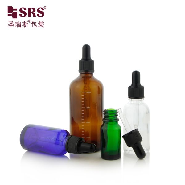 Hot Selling Glass Dropper Bottle 5ml 10ml 15ml 20ml 30ml 50ml 100ml for Essential Oil Perfume Skincare