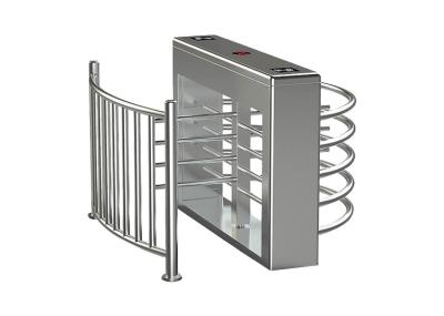 Relay Switch RFID SS304 Waist Height Turnstiles 90 Degree Rotary 30W 0.2S