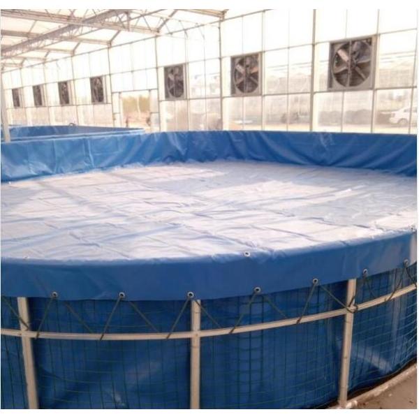 Рыбный бак из ПВХ из брезента 30000 литров Сильный рыбный пруд из нержавеющей стали для рыбоводства